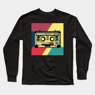 Vintage Retro Music 80s Audio Cassette Tape 083 Long Sleeve T-Shirt